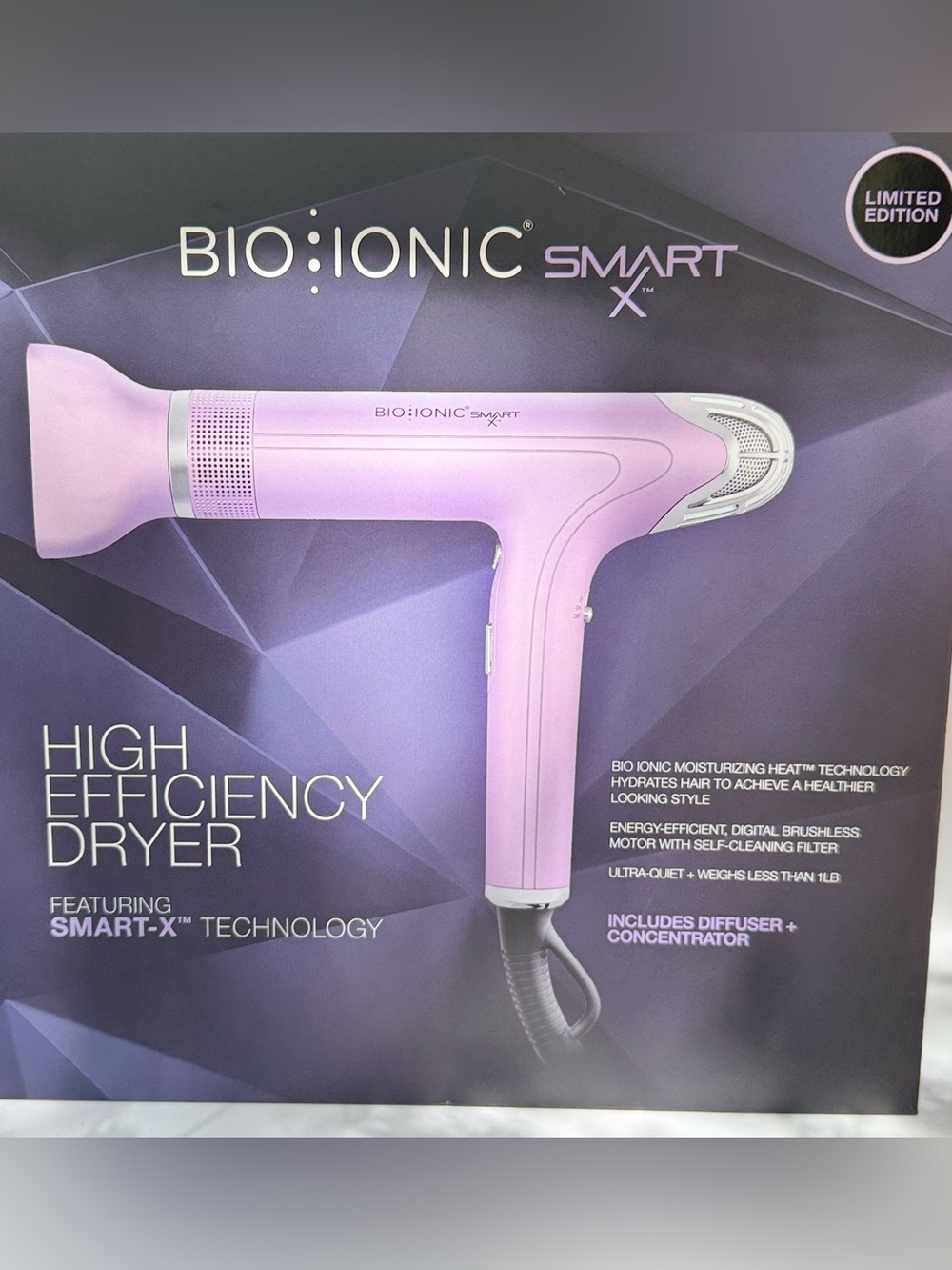 Bio Ionic SMART-X High Efficiency Hair Dryer – Limited Edition Lavender | NEW